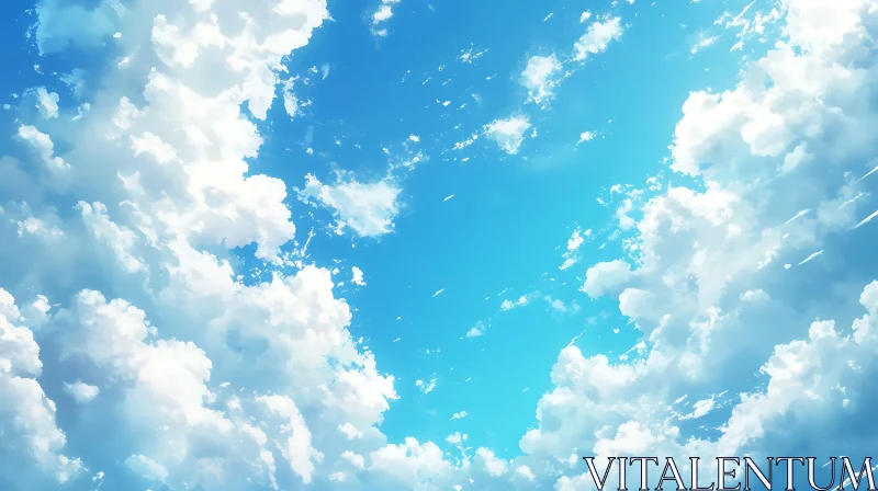 Tranquil Daytime Sky with Soft Clouds