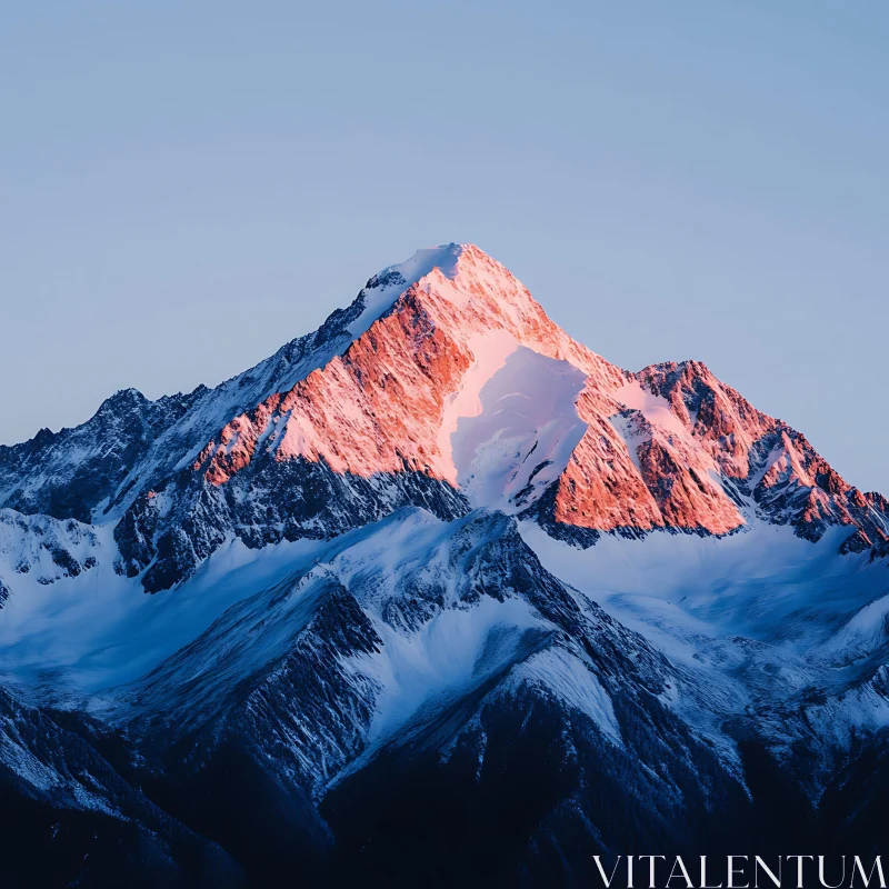 Mountain Peak at Sunrise