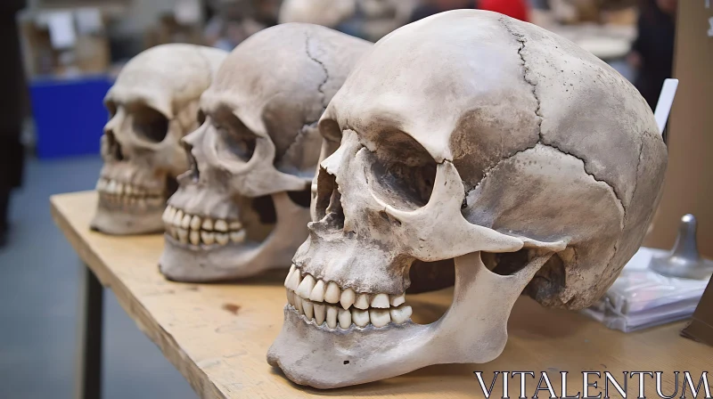 Anatomical Study: Three Human Skulls