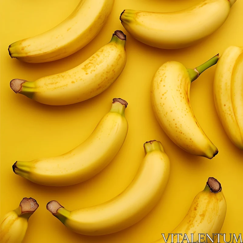 Vibrant Yellow Bananas Still Life