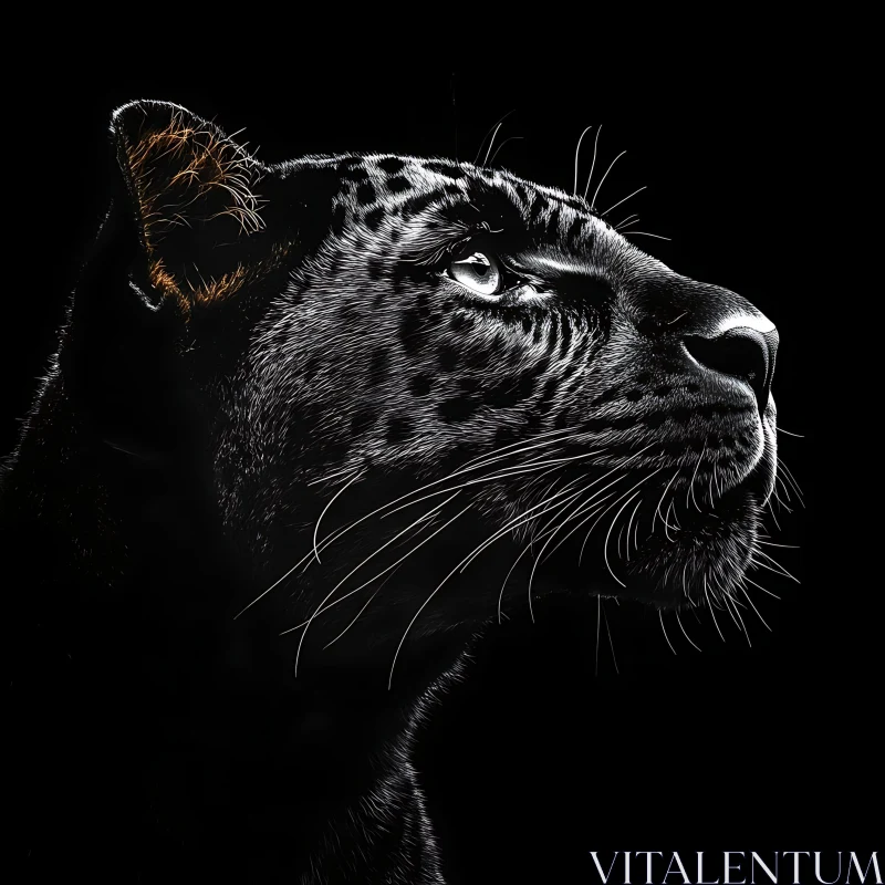 Monochrome Panther Gaze