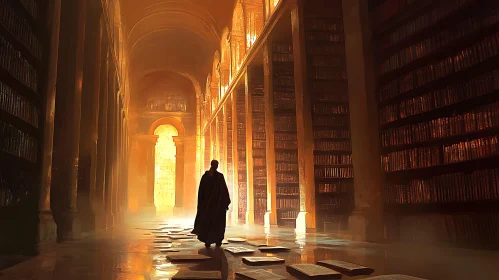 Monk in the Grand Library Hall
