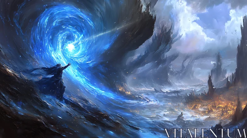 Enchanting Wizardry: A Spellbinding Scene AI Image