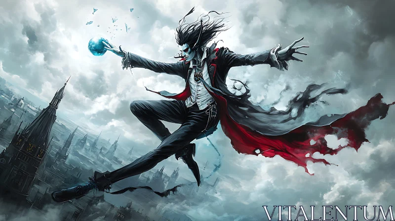 Levitating Vampire with Orb
