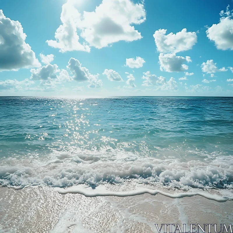 Peaceful Seascape with Blue Waters