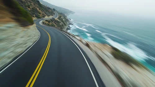 Winding Road by the Sea