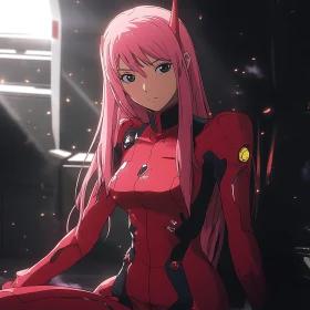 Sci-Fi Anime Girl in Detailed Armored Suit
