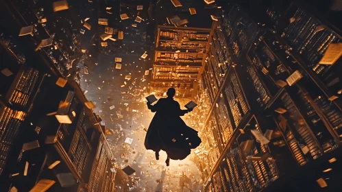 Magical Library with Levitation