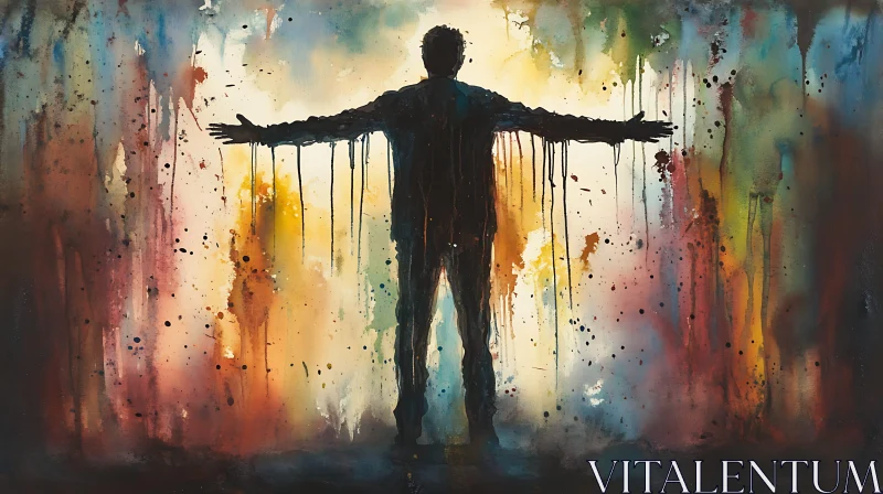 Silhouette in Watercolor: A Study of Freedom