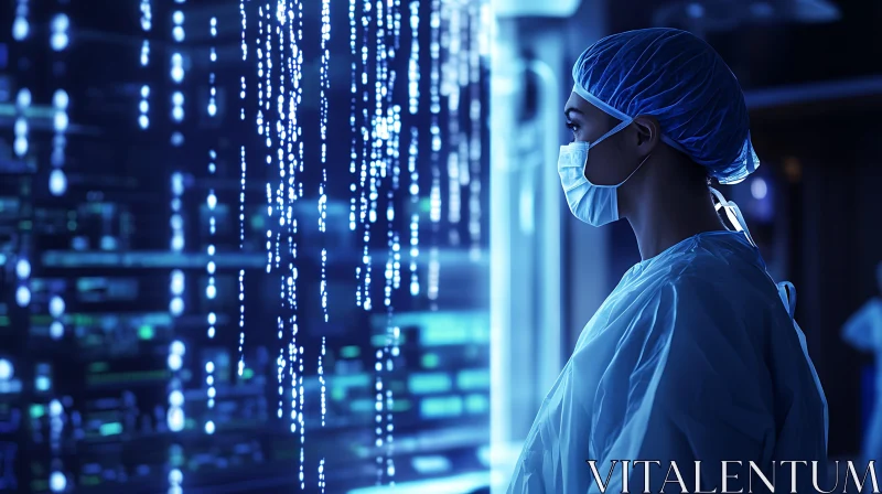 Doctor Analyzing Digital Medical Data