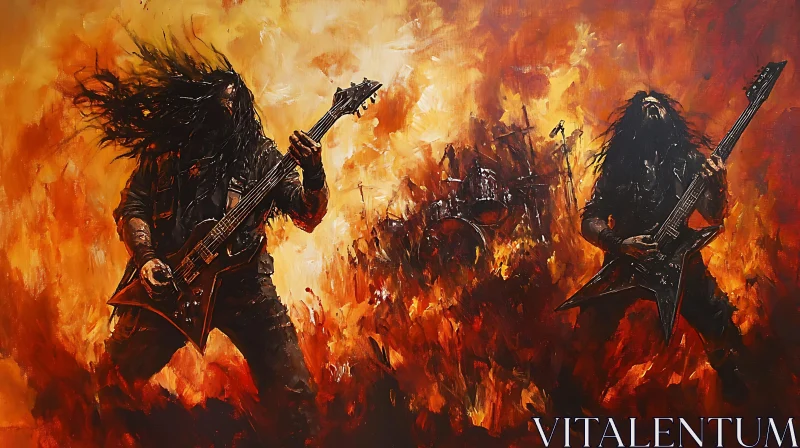 Rock Concert Ablaze in Art