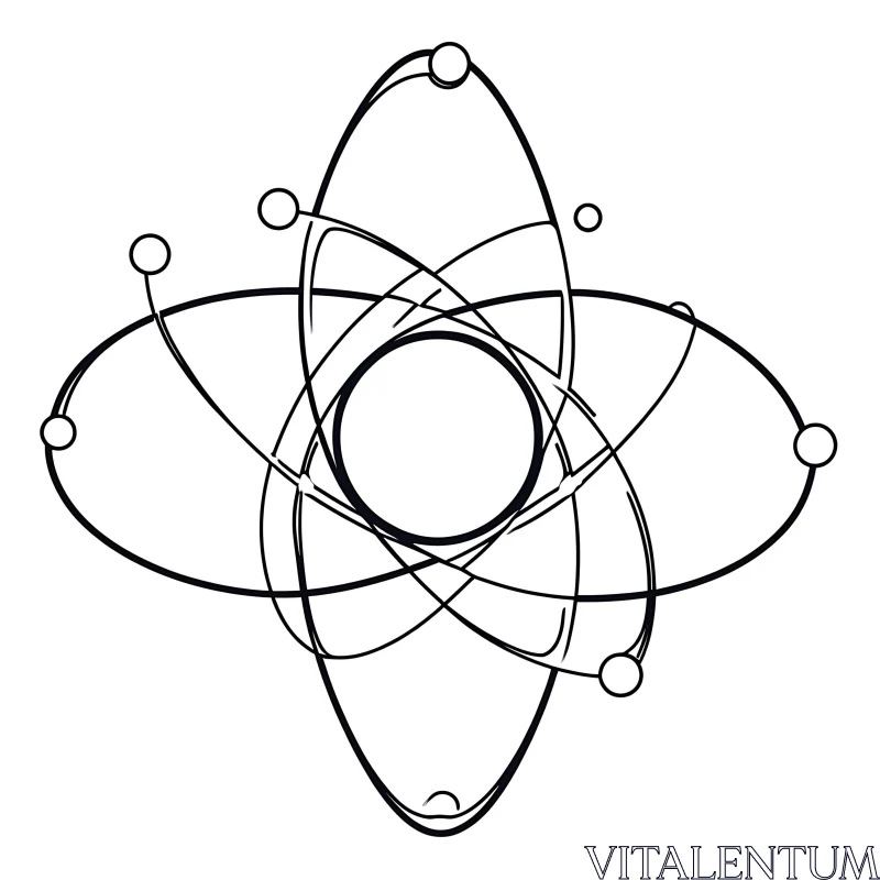 Minimalist Atom Structure Depiction