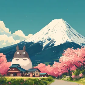 Anime Inspired Mountain Vista