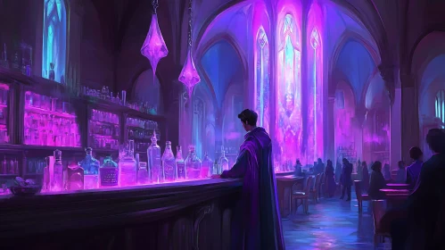 Luminous Magic Potion Bar Scene