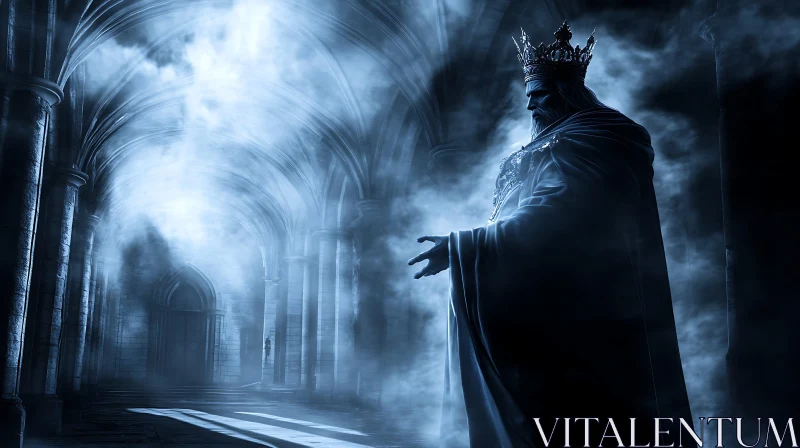 Ghostly King in Ancient Castle