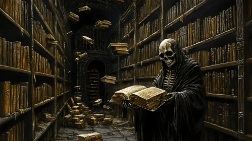 Skeleton Reading in Ancient Library