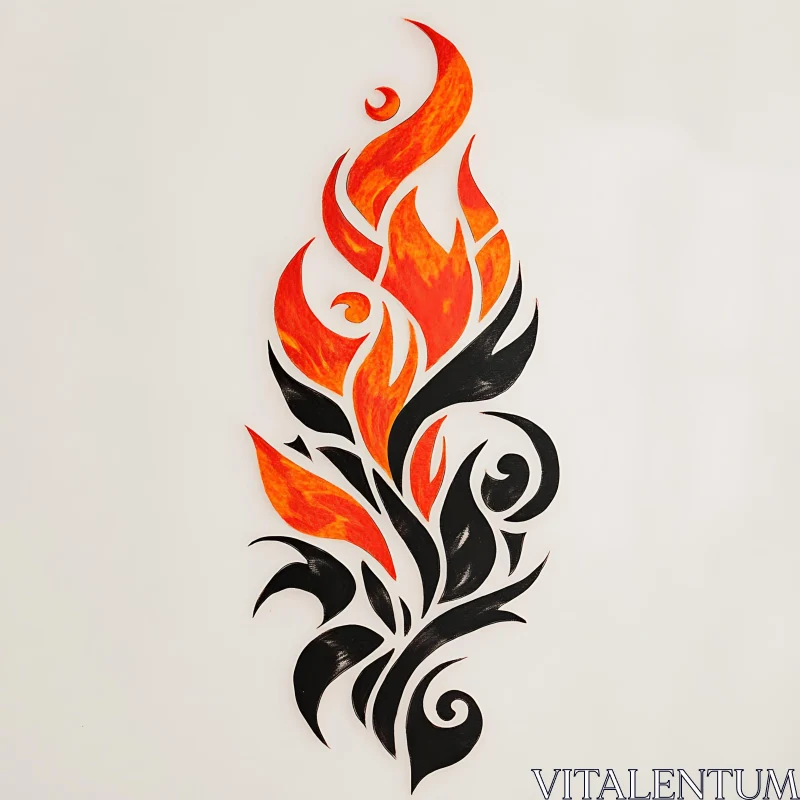 Fiery Abstract Swirls