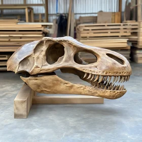 Ancient Dinosaur Skull Fossil Art