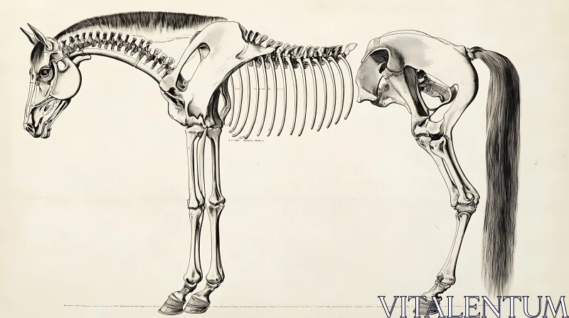 Vintage Horse Anatomy Diagram