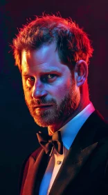 Formal Prince Harry Portrait with Modern Lighting