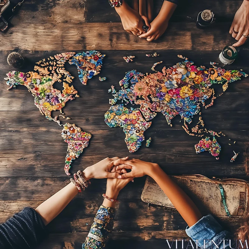 Hands Around the World Art
