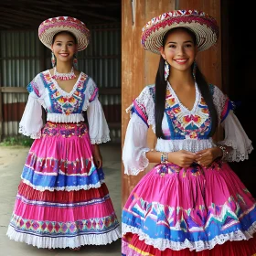 Cultural Portrait: Woman in Colorful Attire