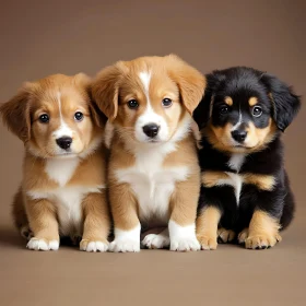 Charming Trio of Young Puppies