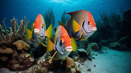 Colorful Fish on a Vibrant Coral Reef: A Photographic Portraiture