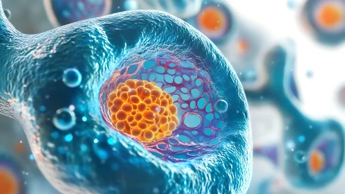 Detailed Cellular Anatomy Close-Up