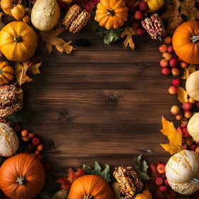 Thanksgiving Bounty on Rustic Wood