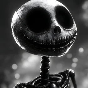 Stylized Skeleton Art - Dark Halloween Theme