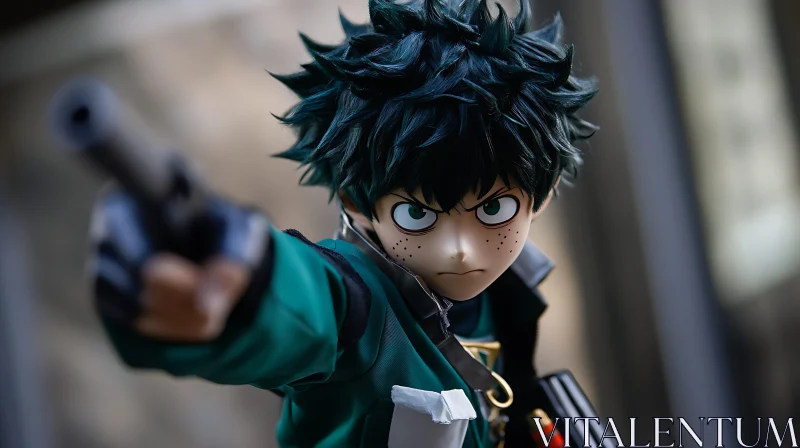 Fierce Anime Hero Ready for Action