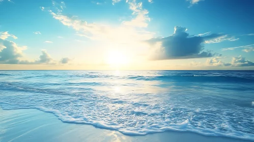 Peaceful Seascape with Gentle Waves