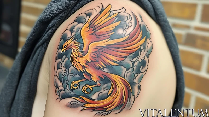 Phoenix Tattoo Shoulder Piece
