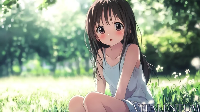Peaceful Anime Scene with Nature