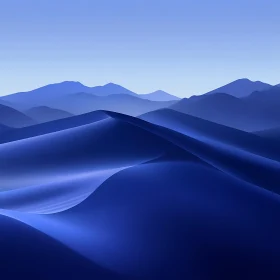 Serene Blue Abstract Gradient Composition