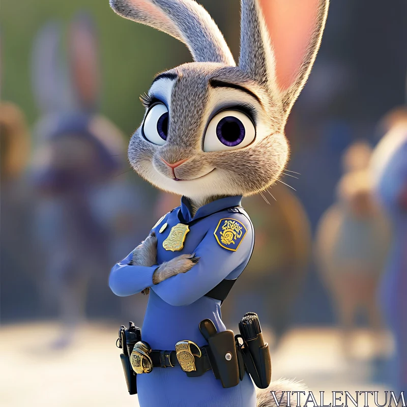 Zootopia's Finest: Judy Hopps Portrait AI Image