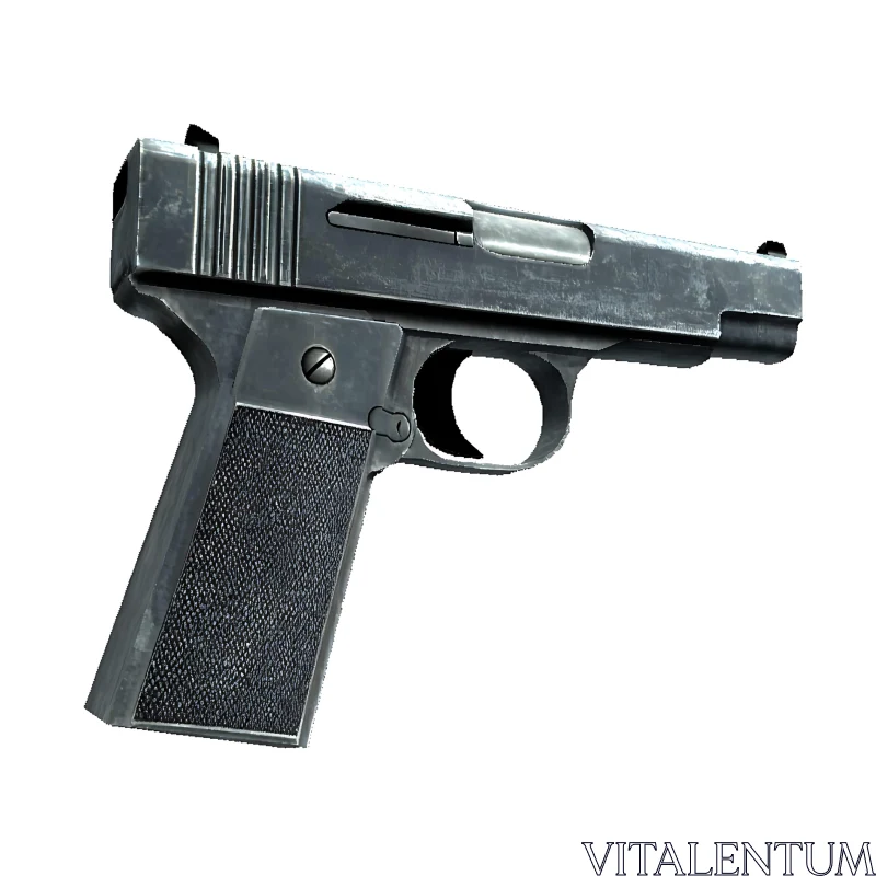 Vintage Pistol Isolated AI Image