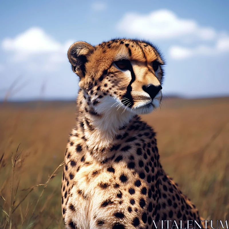 Cheetah in the Wild: A Portrait of Grace AI Image