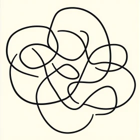 Minimalist Black Line Shape Design