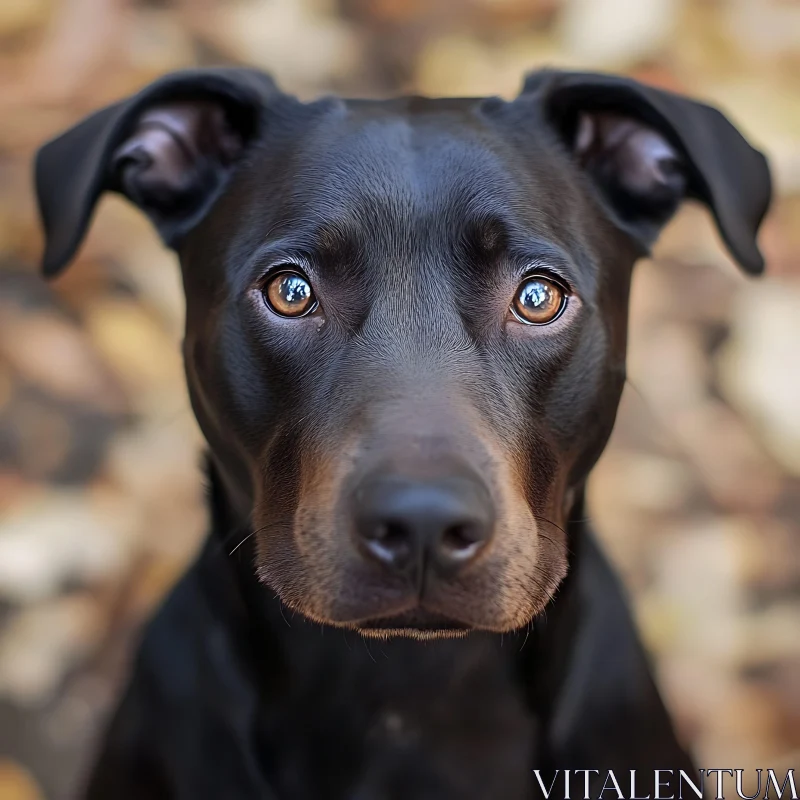 Expressive Black Dog with Brown Eyes AI Image