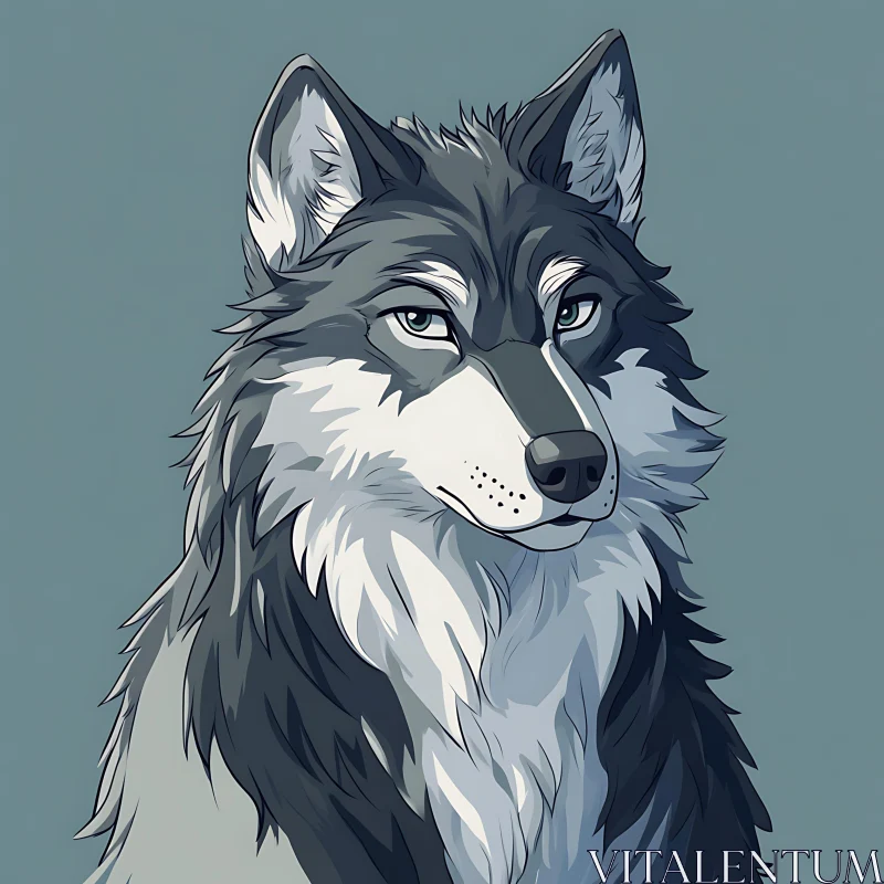 AI ART Wolf Illustration - Animal Kingdom