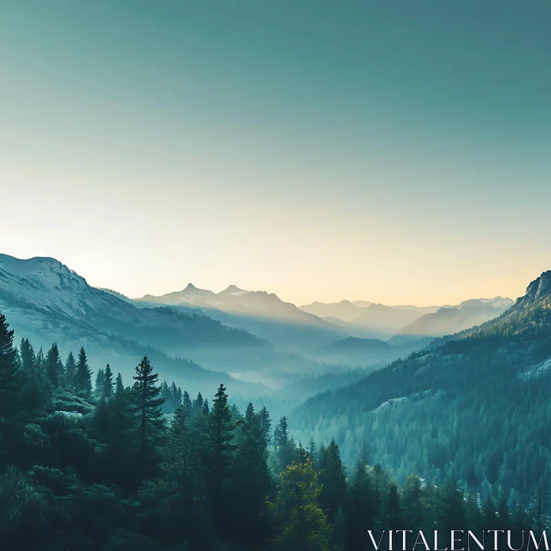 AI ART Misty Mountains and Forests