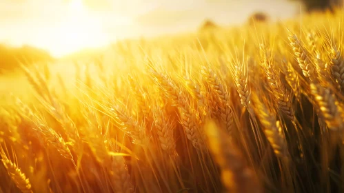 Sunlit Wheat Field