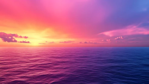 Peaceful Ocean Sunset