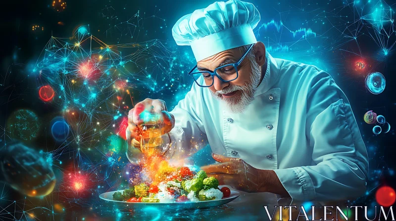 AI ART Innovative Cuisine: Chef and Digital Artistry