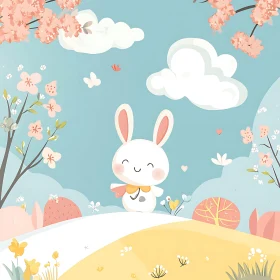 Pastel Bunny in Bloom