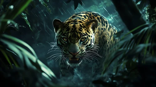 Stealthy Jaguar in the Rainforest