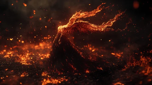 Molten Form Abstract Fire Art