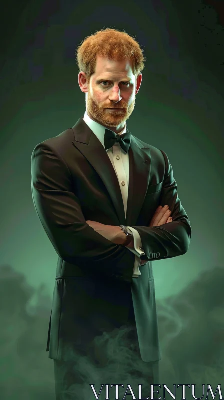 AI ART Formal Portrait of Prince Harry